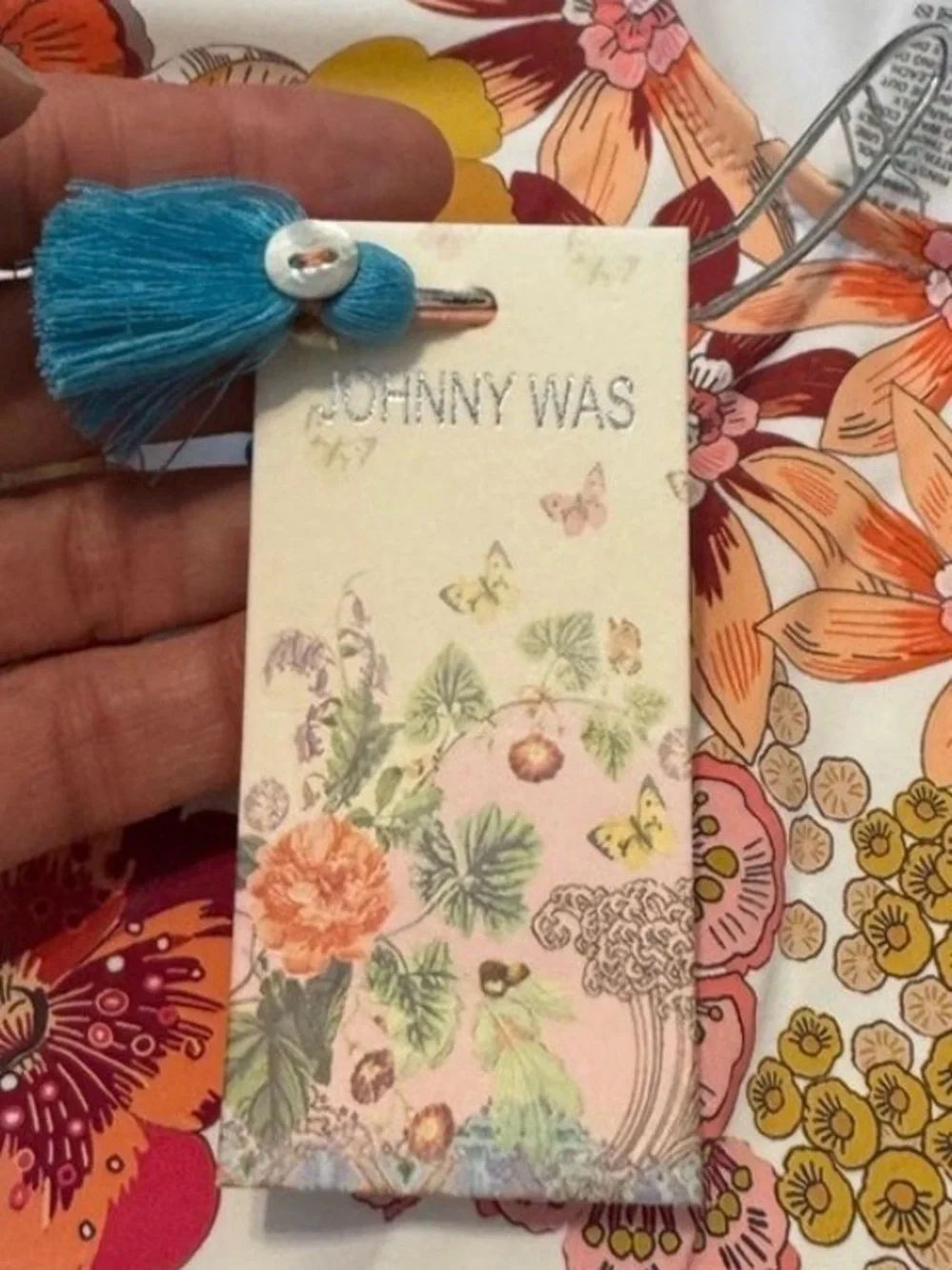 JOHNNY WAS MILLO  TWIST BRA One-Piece in White with Multicolor Blooms